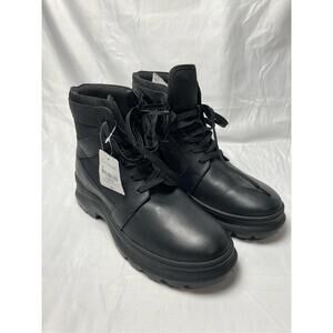 Arizona Men's Bonsteel Lace up Work Boots Block Heel Size 10 M Black.